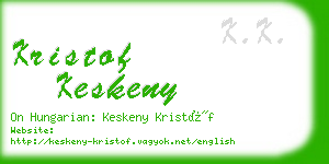 kristof keskeny business card